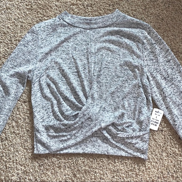 KOHESION Heather Gray Cropped Long Sleeve - Picture 1 of 1